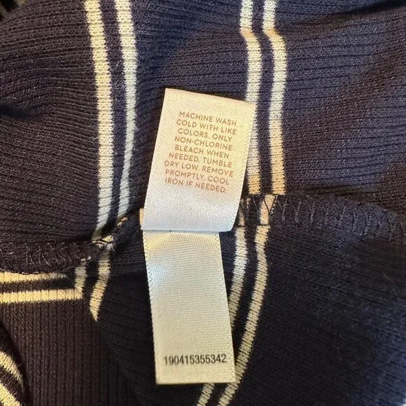 Lauren Conrad Womens Navy & White Striped Tie-Sleeve Dress M - Picture 7 of 8